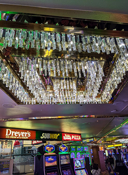 Four Queens interior glass decoration